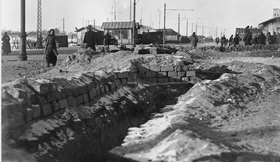 Окопы на набережной Даугавы, ноябрь 1919 года
