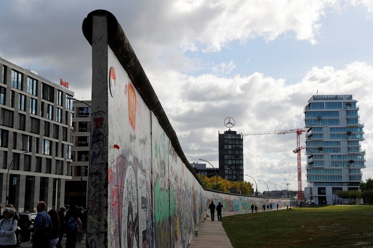 Mūra fragments Berlīnē 2019.gada septembrī