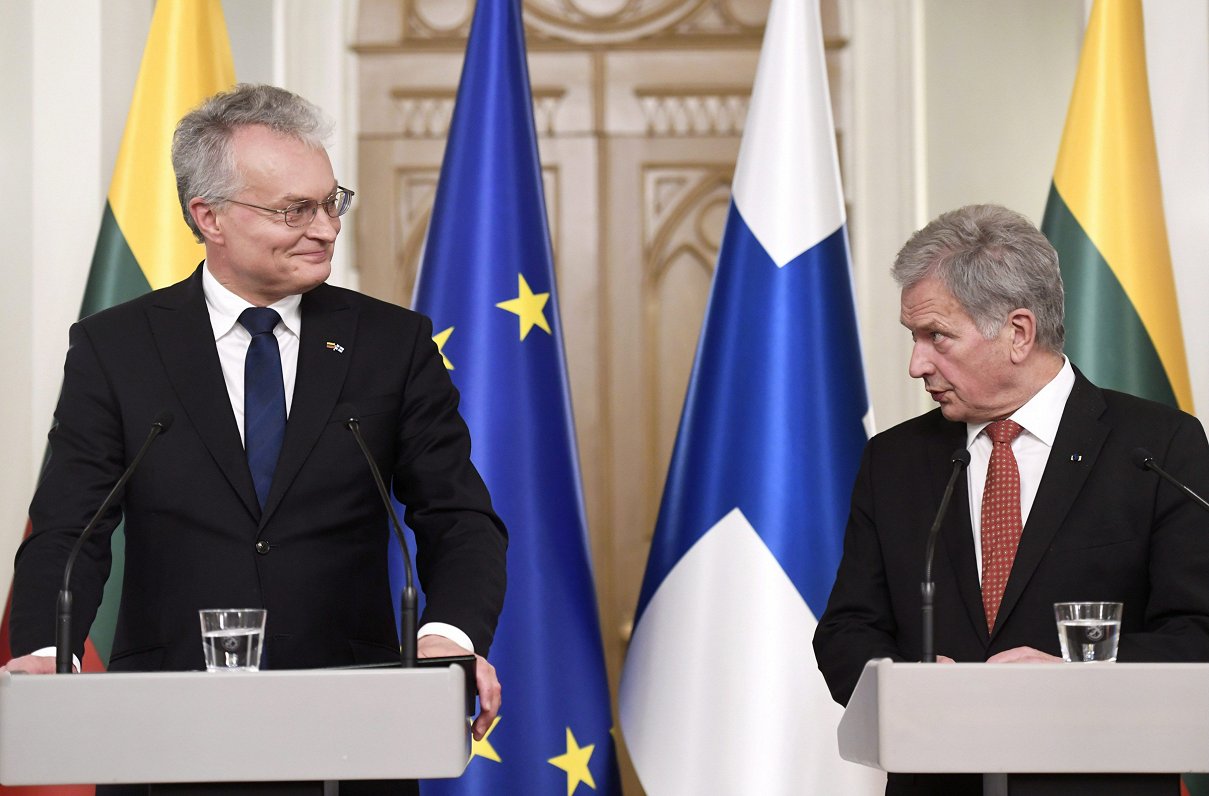 Lietuvas prezidents Gitans Nausēda un Somijas prezidents Sauli Nīniste 2019.gada 5.novembrī