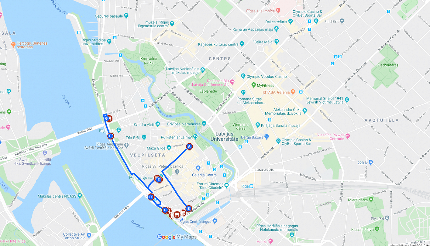 Lūk, kā maršruts varētu izskatīties kartē: https://ej.uz/Vecrigas_marsruts. Novēlam saistošu pastaig...