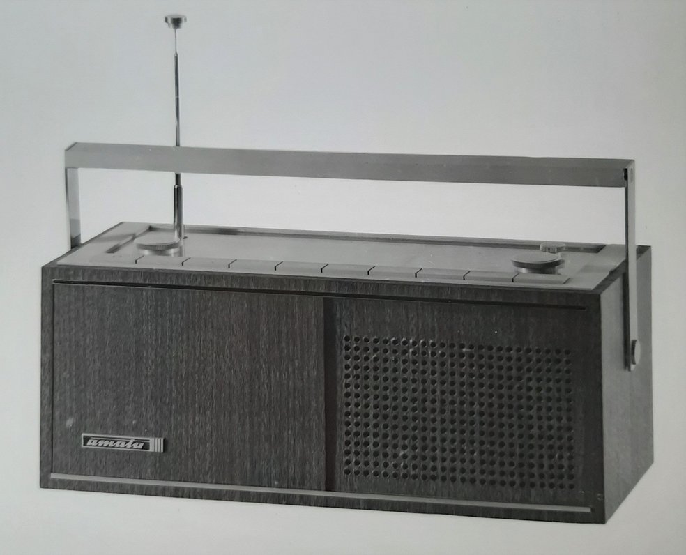 Modris Bakmanis, tranzistoru magnetola “Amata” (1968), mets