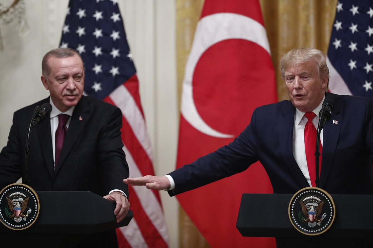 Turcijas prezidents Erdogans un ASV prezidents Tramps 13.11.2019