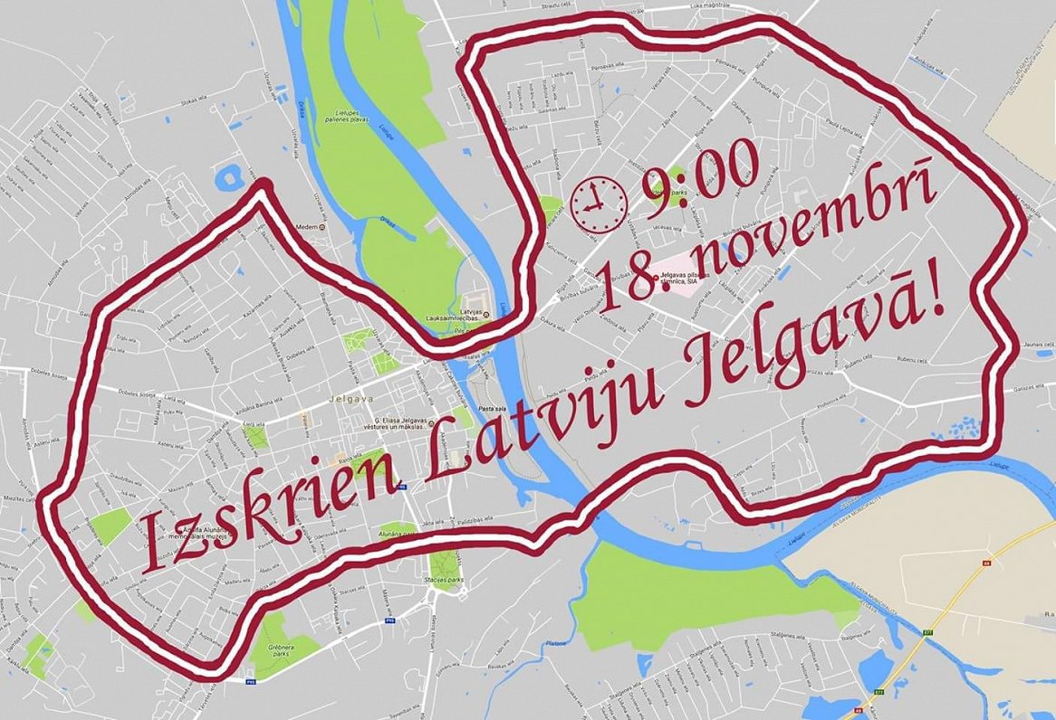 Latvijas kontūra Jelgavā