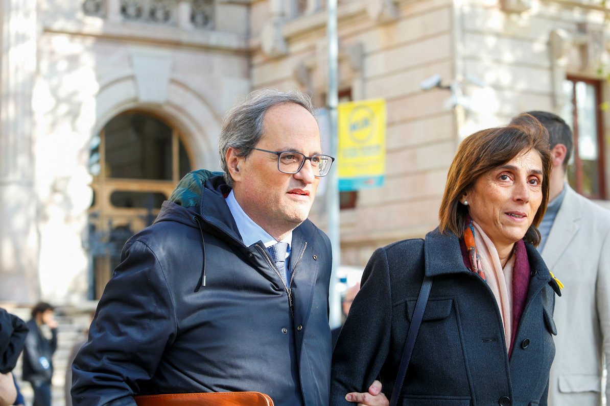 Katalonijas valdības vadītājs Kims Torra dodas uz tiesu (18.11.2019)