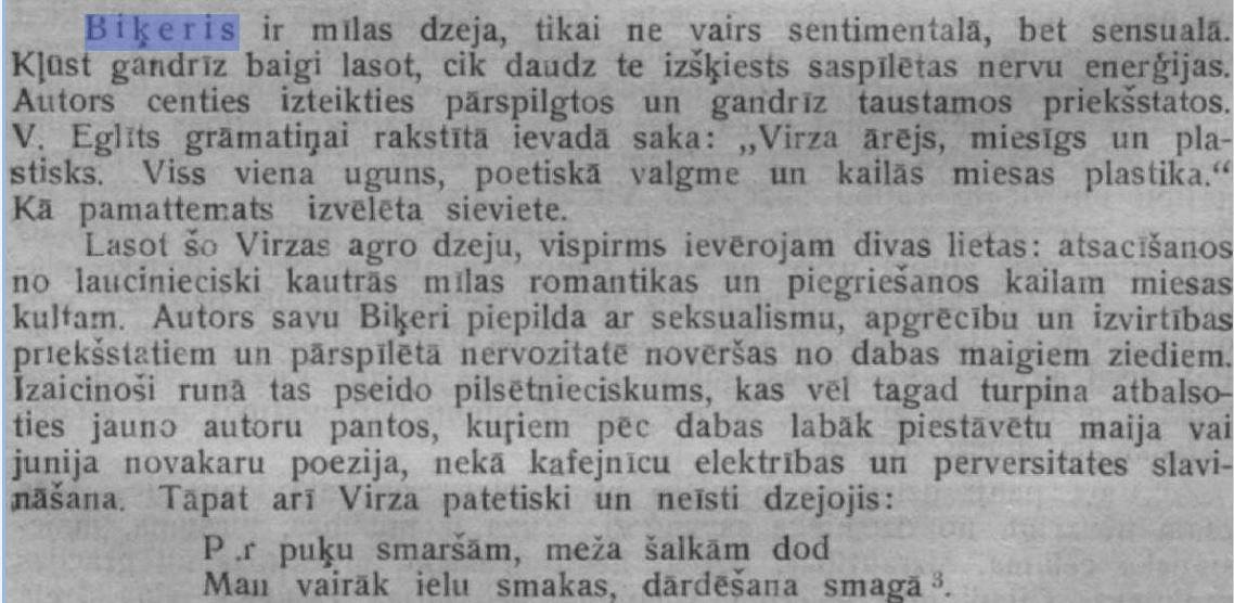 Fragments no “Ritums”, Nr. 1, 1926. gada 1. janvārī;