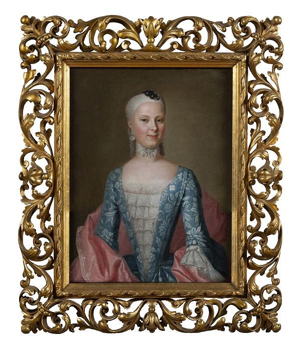 Johans Kristians Fīdlers (Johann Christian Fiedler, 1697–1765). Sievietes portrets. 18. gs. 20.–60....