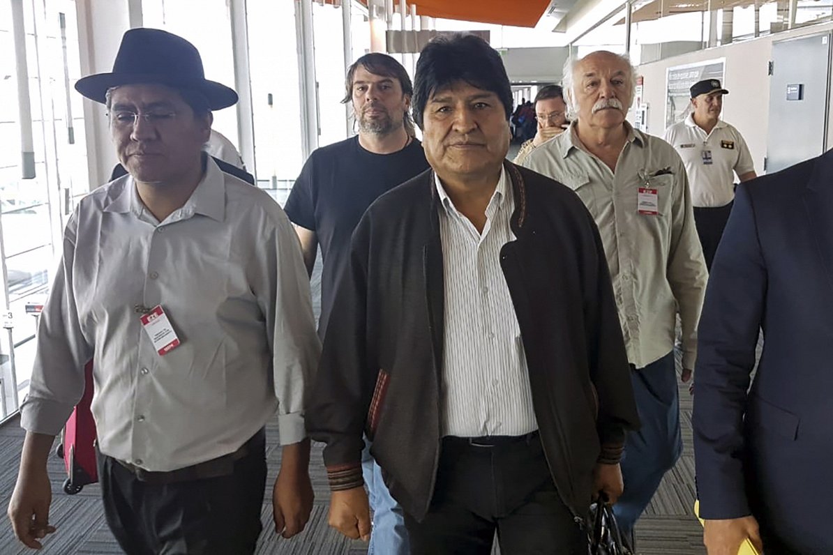 Bolīvijas eksprezidents Evo Moraless ieradās Argentīnā, 12.11.2019.