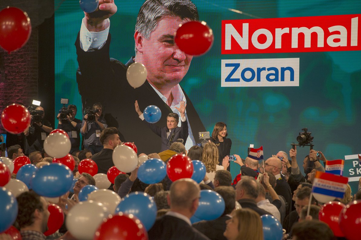 Horvātijas prezidenta amata kandidāts Zorans Milanovičs