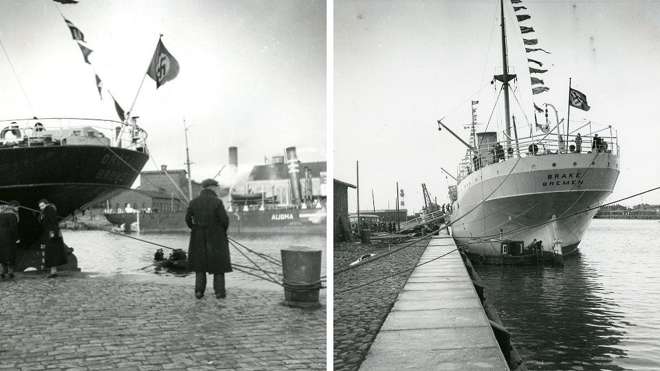 Выезд балтийских немцев из порта Лиепаи. Осень 1939 г.
