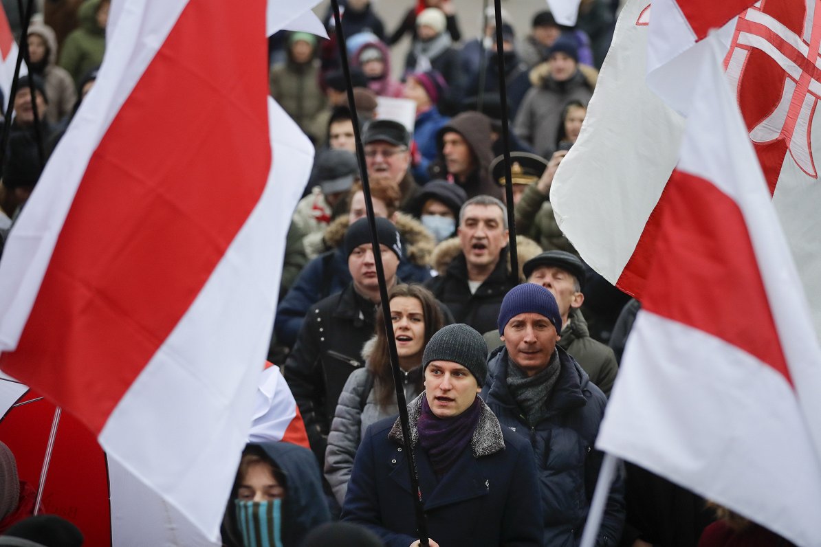 Protesti Baltkrievijā pret ciešākām valsts attiecībām ar Krieviju, 2019. gada 21. decembris