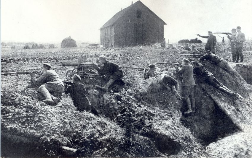 Latvian Army soldiers on the Latgale front in 1920