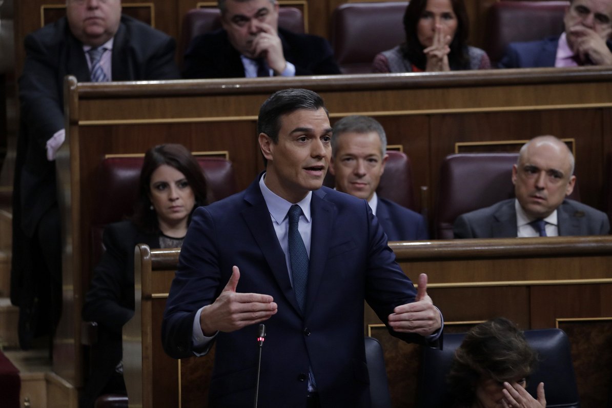 Pedro Sančess uzrunā parlamentu, 05.01.2020.