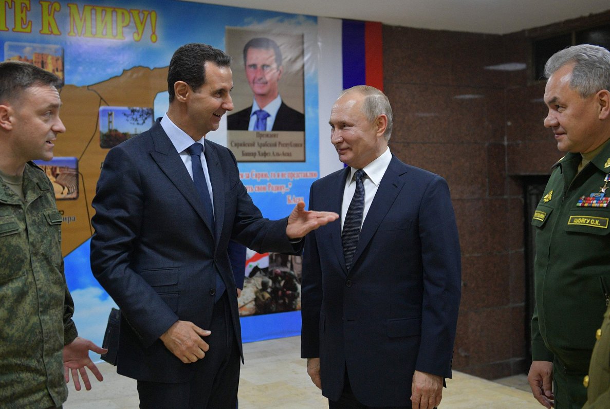 Krievijas prezidents Vladimirs Putins un Sīrijas prezidents Bašars al Asads Damaskā, 07.01.2020.