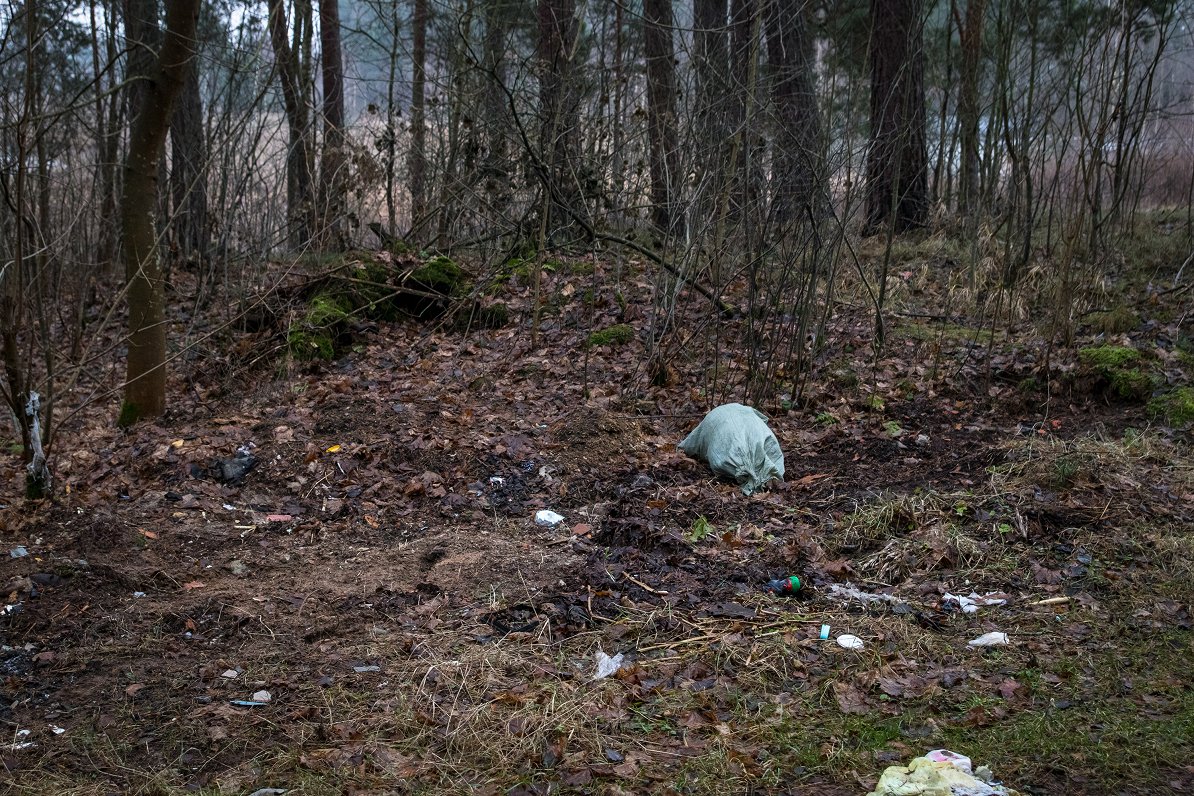 Atkritumu izgāztuve mežā pie Daugavpils, 2020.gada janvāris