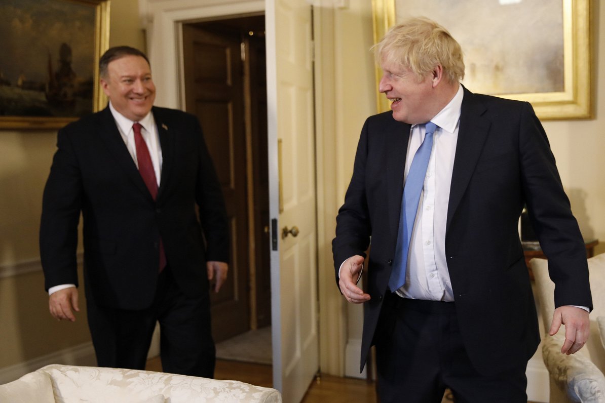 ASV valsts sekretārs Maiks Pompeo vizītē Lielbritānijā, 30.01.2020.