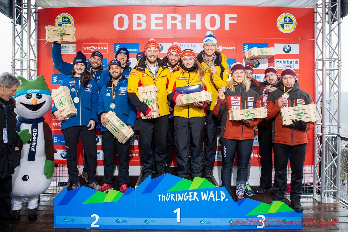 Latvian luge team placed 3rd at Team Relay World Cup