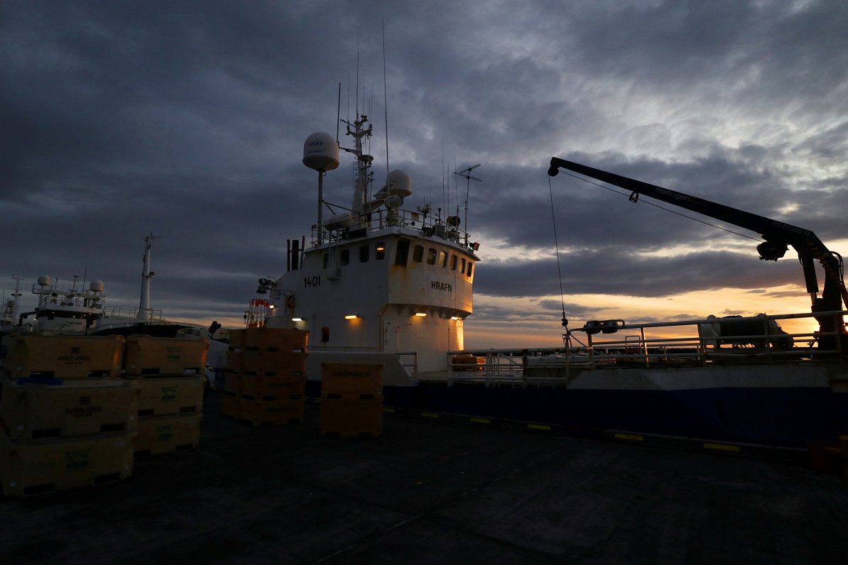 Zvejas kuģis Islandē Grindavikas ostā 2019.gada decembrī