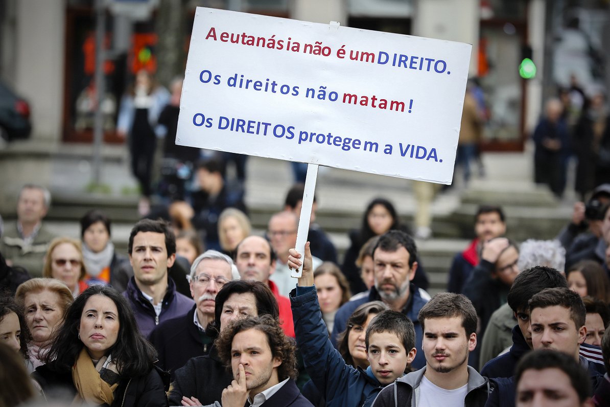 Protests pret eitanāzijas legalizēšanu Porto, 15.02.2020