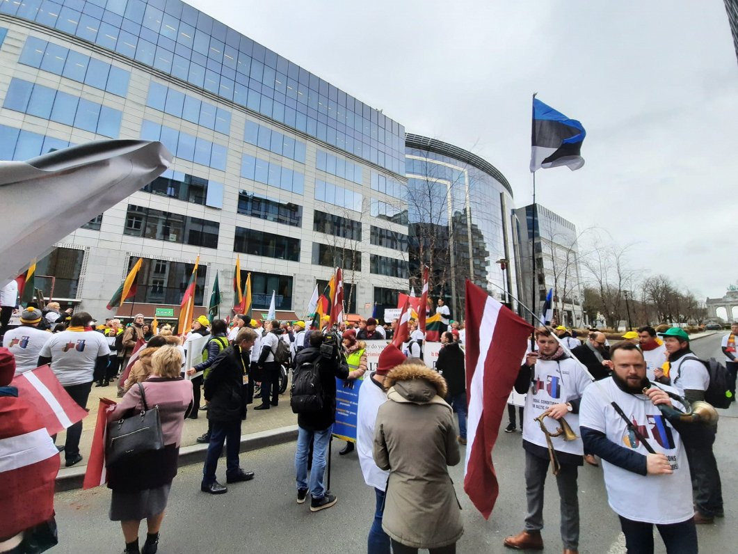 Baltijas zemnieku protesti Briselē, 20.02.2020