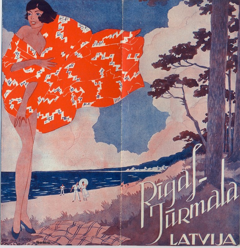 Rīgas Jūrmalas reklāmas prospekta vāks. 1930. gadi.