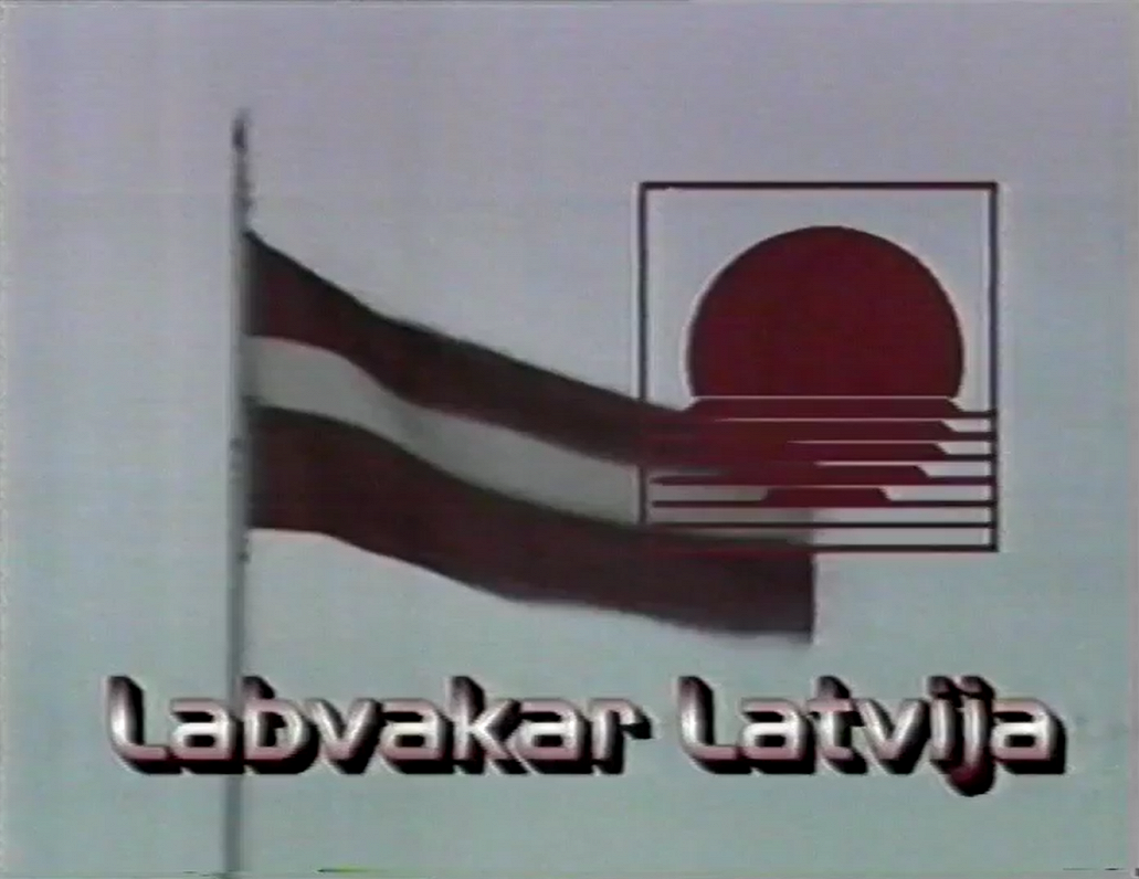 Kadrs no LTV raidījuma &quot;Labvakar&quot;. 1992. gada 1. februāra raidījums.