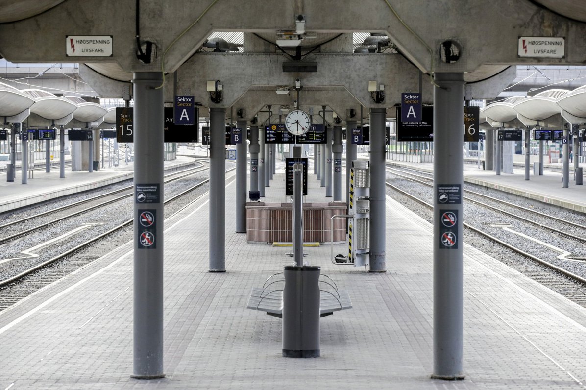 Oslo centrālā stacija 23.martā bez cilvēkiem