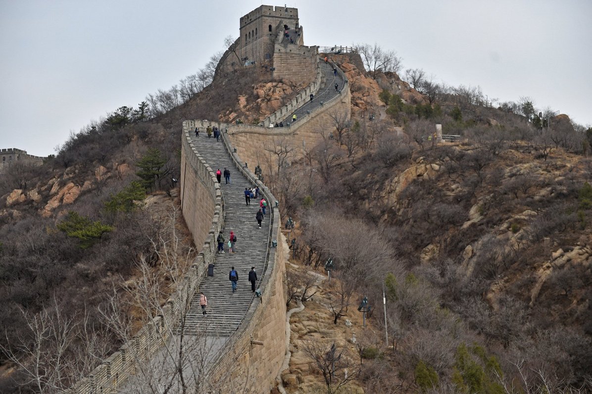 Lielais Ķīnas mūris, kas pēc Covid-19 epidēmijas atkal atvērts apmeklētājiem. 24.03.2020.