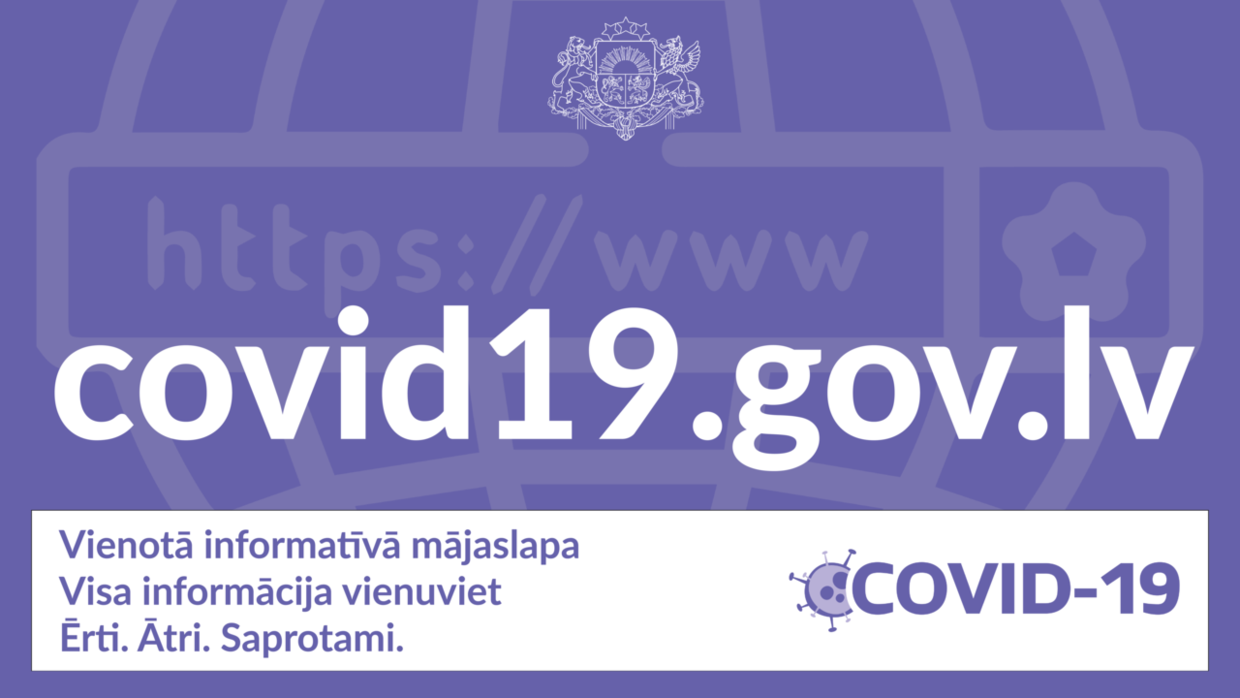 Latvian government official coronavirus information site