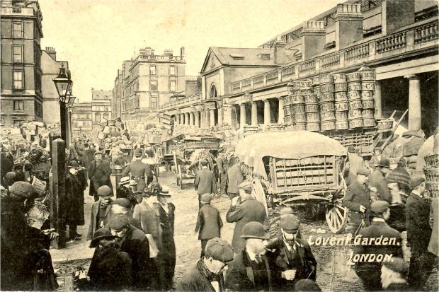 Covent Garden laukums/tirgus 1920. gadā