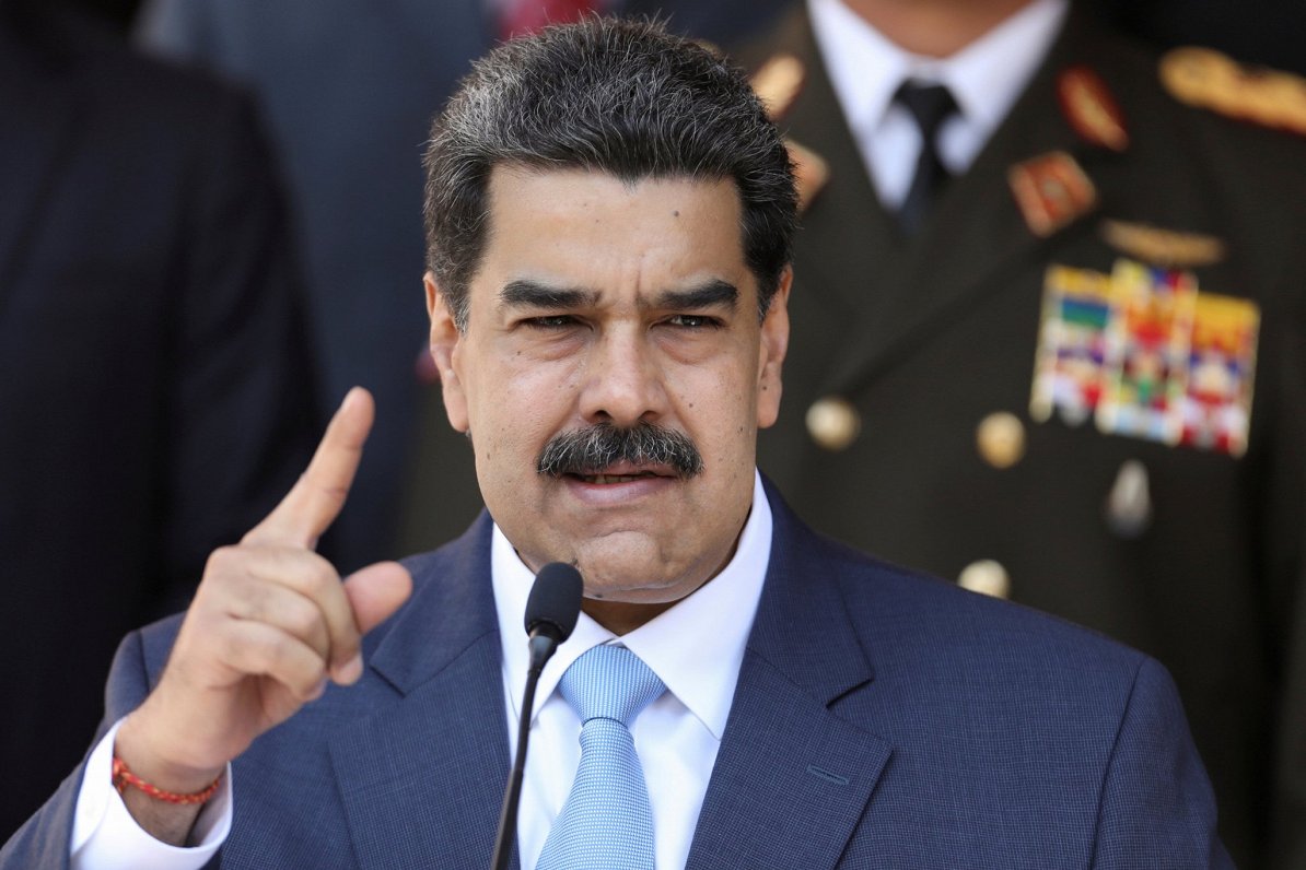 Maduro preses konferencē Karakasā, 31.03.2020