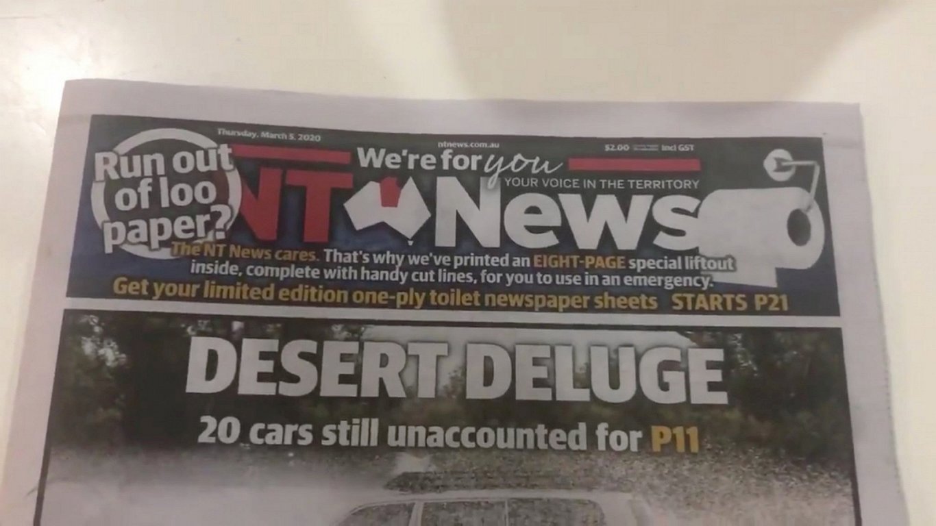 “News Corp” Austrālijas laikraksts “NT News” 06.03.2020