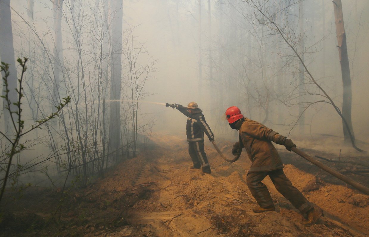 Meža ugunsgrēki Černobiļas tuvumā, 2020.gada aprīlis
