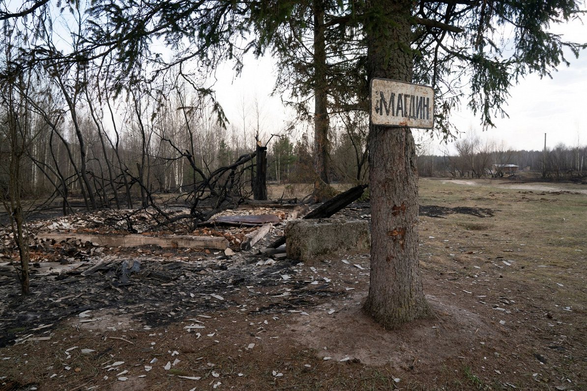 Černobiļas zona pēc meža ugunsgrēka, 19.04.2020