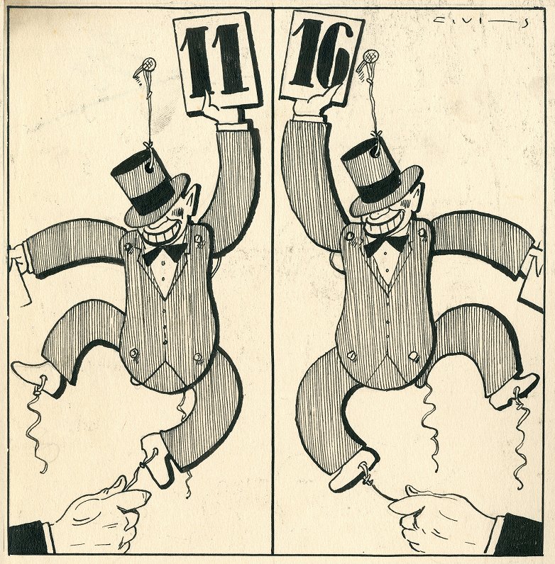 1928. gada karikatūras &quot;Brīnišķīgākais ampelmanis pasaulē&quot; oriģinālais paraksts vēstīja: &...