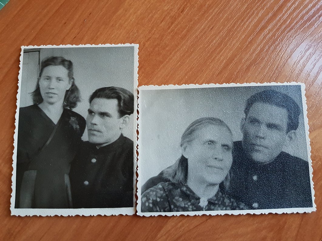 Arnolds Treide ar māsu Elitu Ainu un māti Margrietu Sibīrijā.
