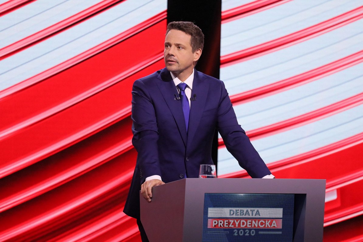 Varšavas mērs un Polijas prezidenta amata kandidāts Rafals Tšaskovskis debatēs (17.06.2020)