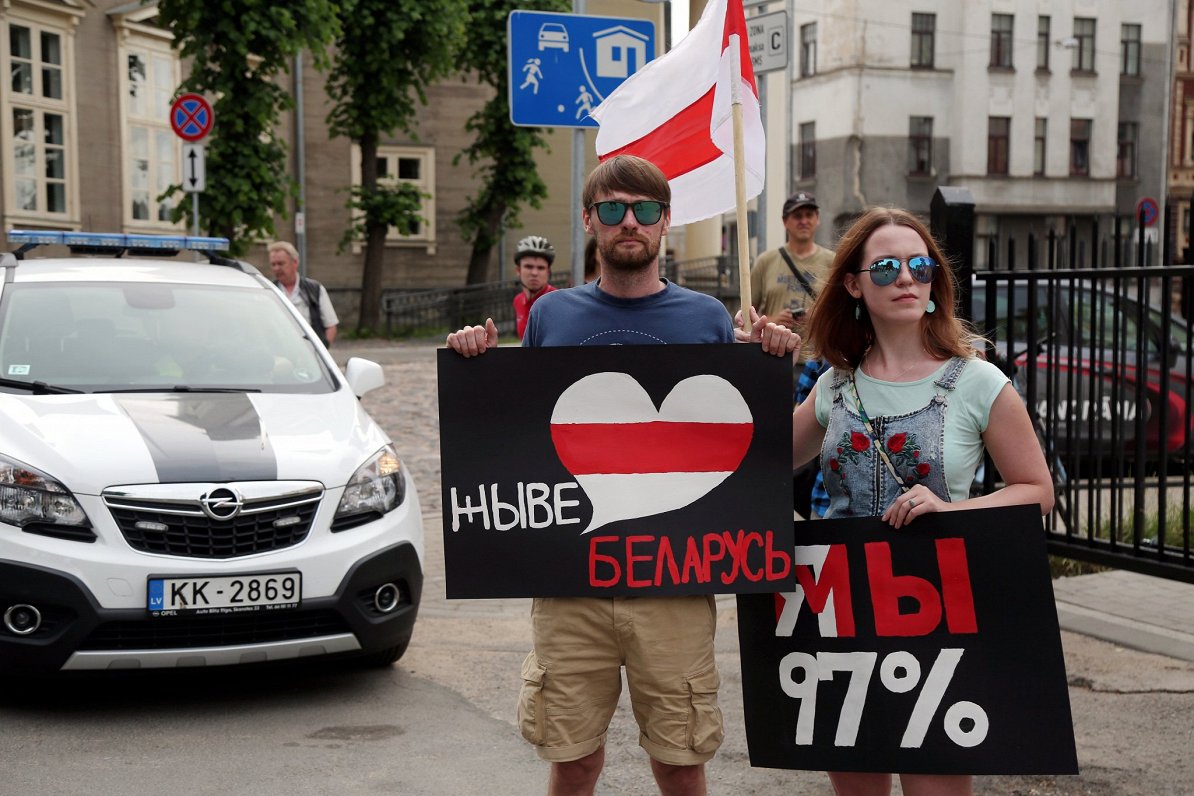 Protests pie Baltkrievijas vēstniecības, 29.06.2020