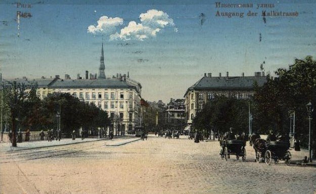 Kaļķu ielas sākums ap 1910. g.