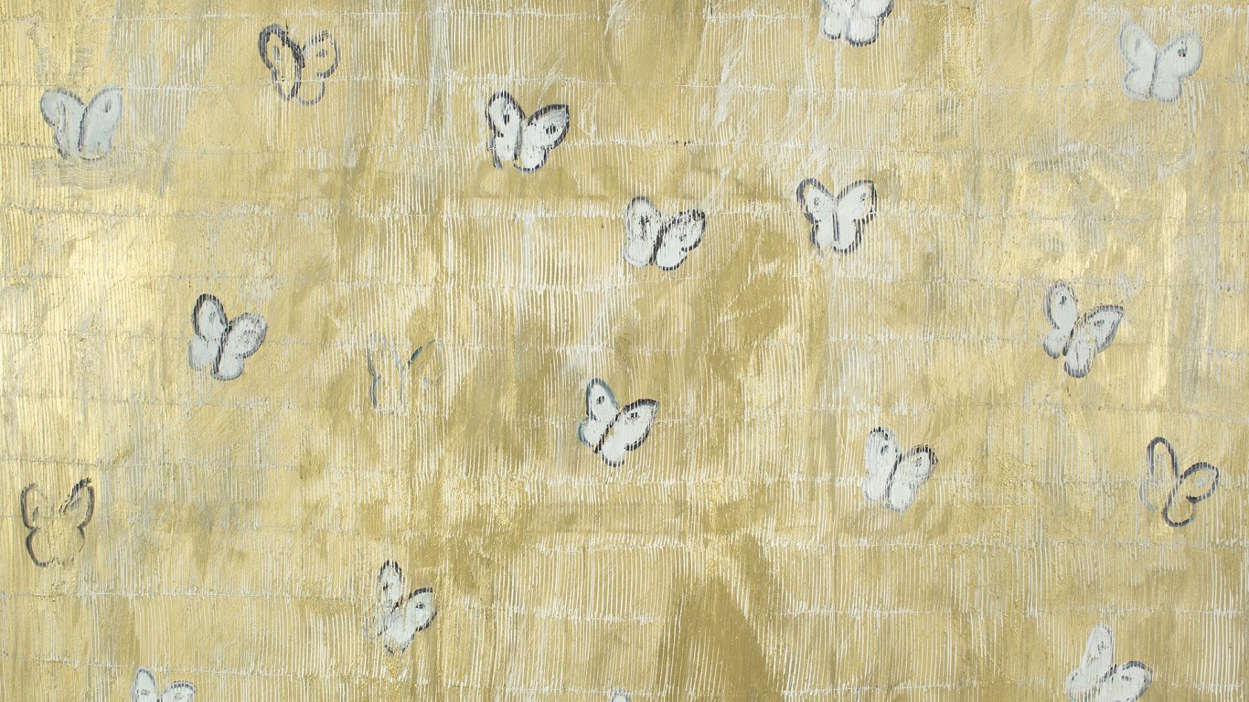 Hunt Slonem “Shamrock Belle Terre”, oil and acrylic on wood, 127 x 152,4 cm, 2018