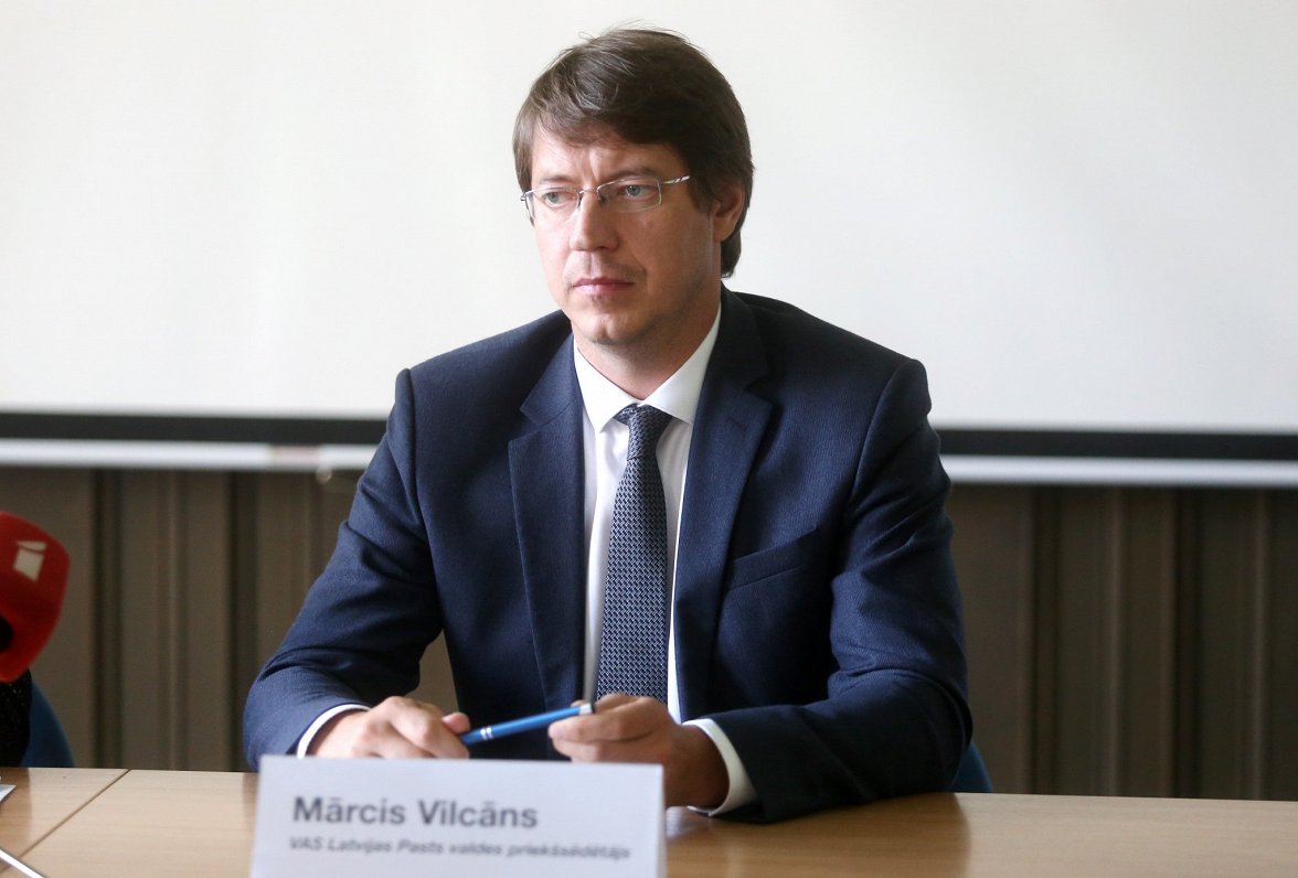 Latvijas Pasta valdes priekšsēdētājs Mārcis Vilcāns.