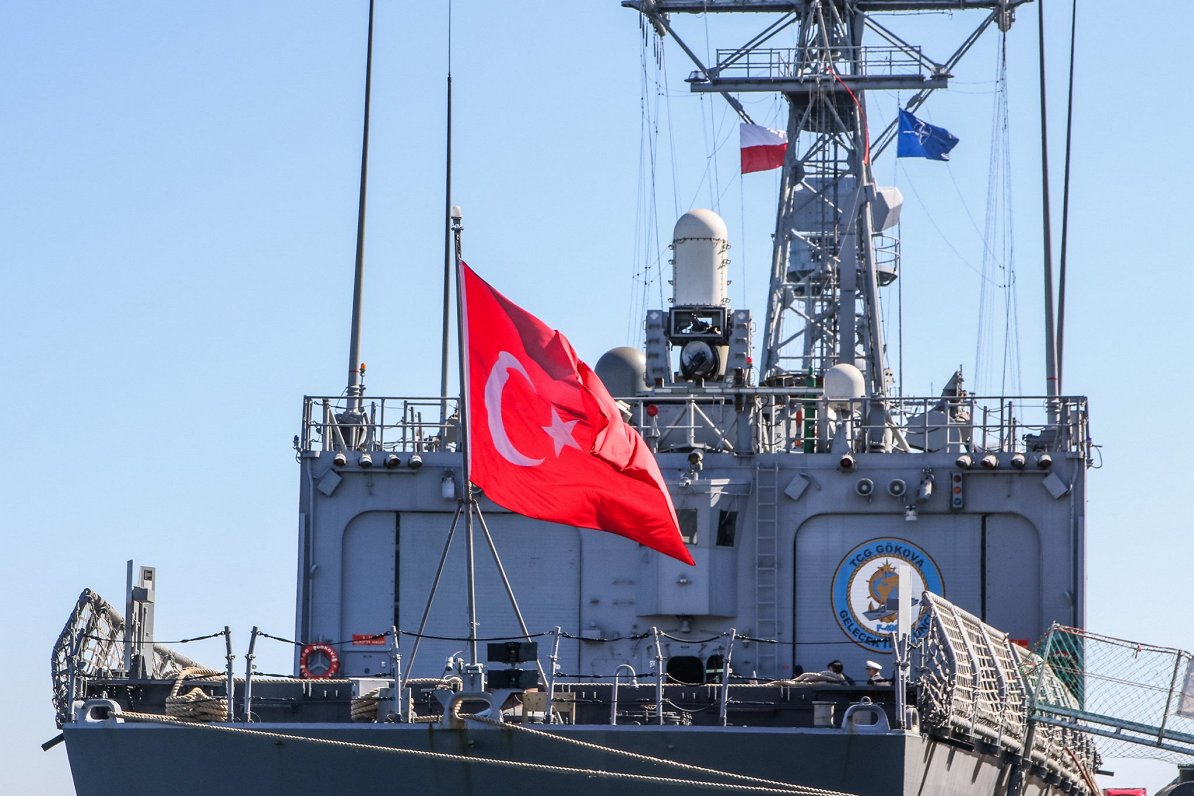 Turcijas kara kuģis. Attēls ilustratīvs.
