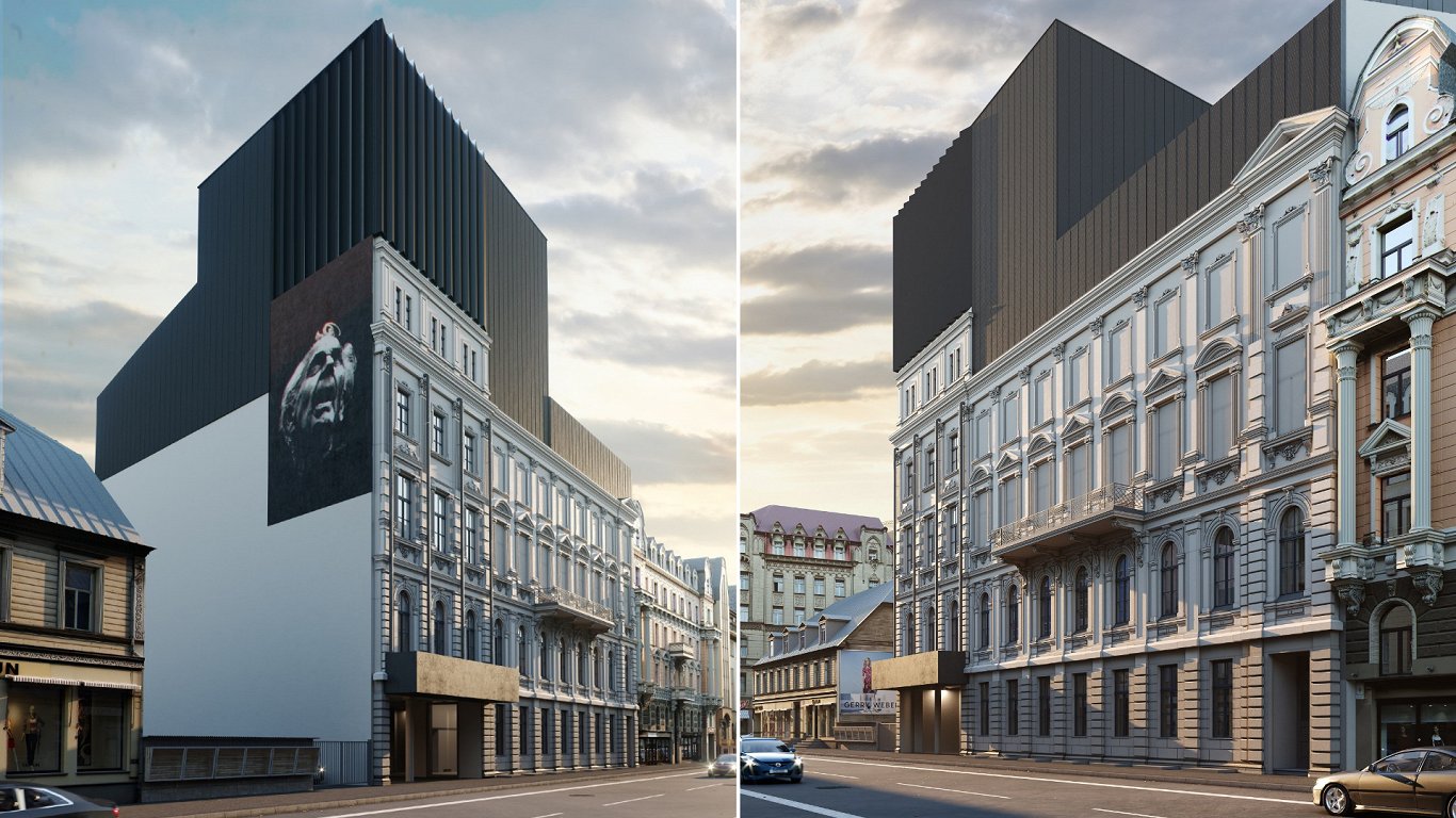 Jaunā Rīgas teātra (JRT) ēkas vizualizācija.
