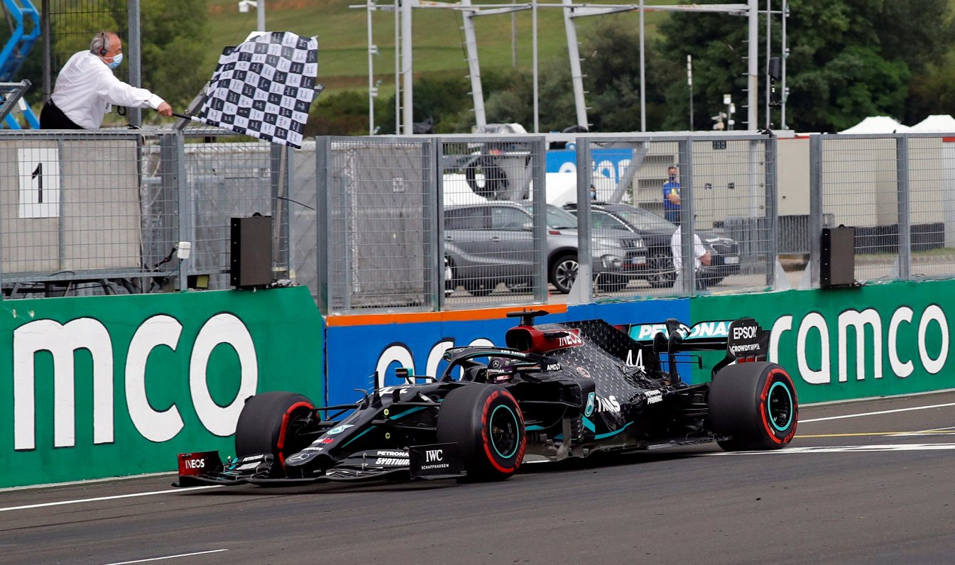 Lūiss Hamiltons finišē Ungārijas &quot;Grand Prix&quot;