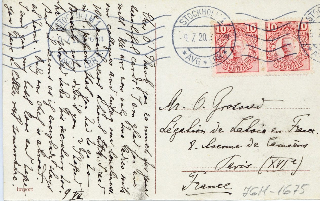 Līnas sūtītā pastkarte