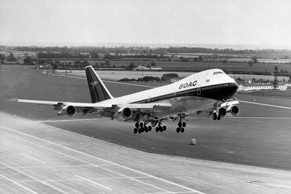 Leģendārais aviolaineris &quot;Boeing 747&quot; 1971. gadā