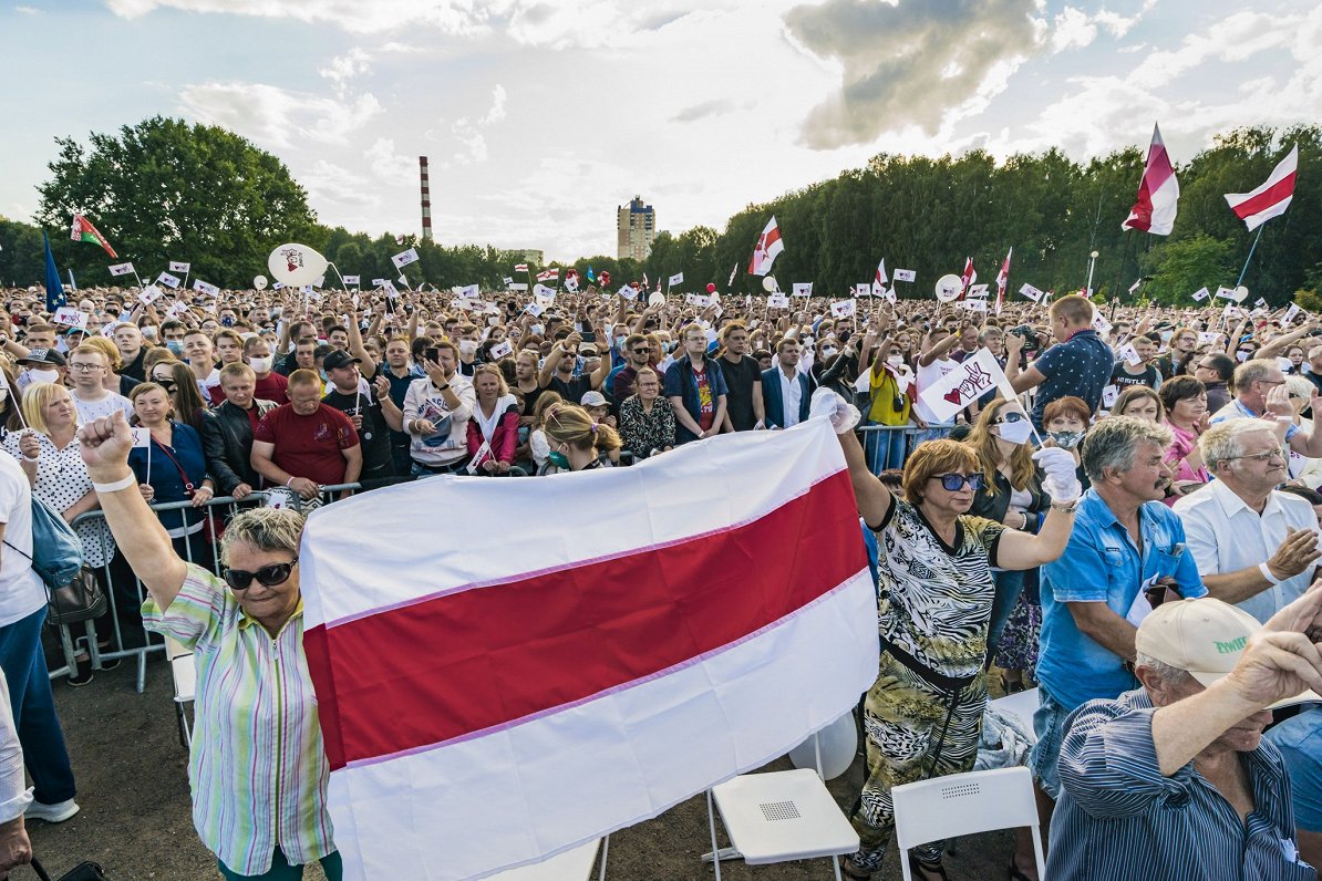 Baltkrievijas opozīcijas organizēts pasākumā Minskā, 30.07.2020.