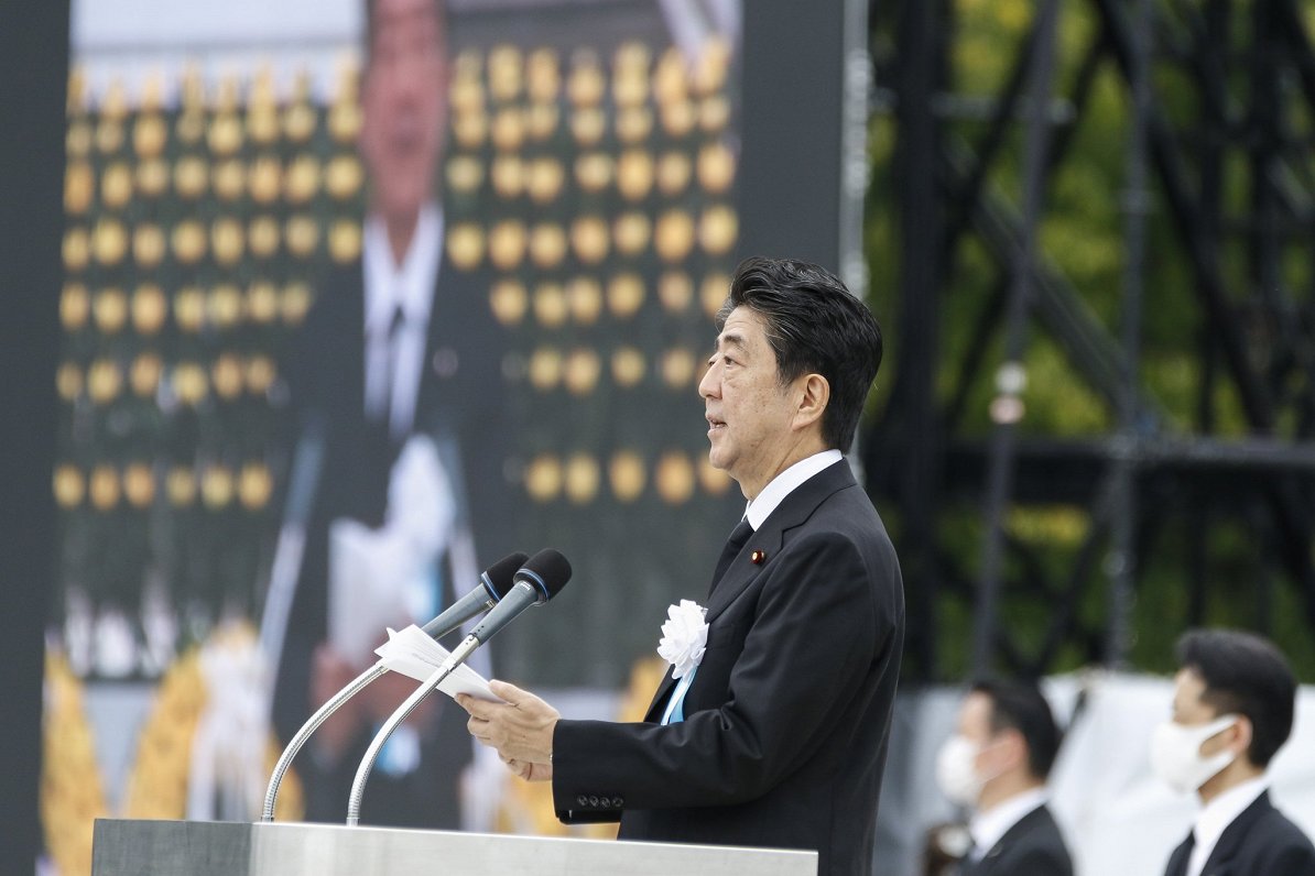 Attēlā Japānas premjerministrs Sindzo Abe