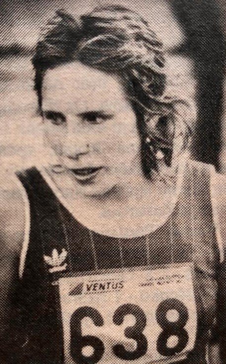 Pirmā Rīgas starptautiskā maratona uzvarētāja Alla Dudajeva (2:43:53)