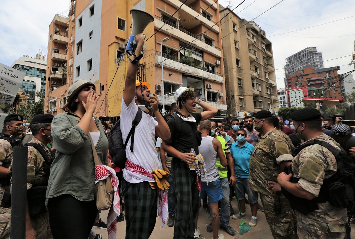 Protesti Beirutā. 2020. gada 6. augusts.