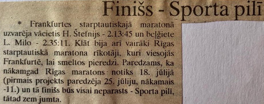 Spilgtākie avīžraksti par 2.Rīgas starptautisko maratonu